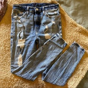 Lucky Brand High Waisted Distressed Skinny Jeans